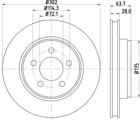 HELLA 8DD 355 119-241 - Disque de frein cwaw.fr