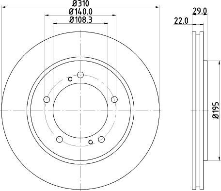 HELLA 8DD 355 114-901 - Disque de frein cwaw.fr