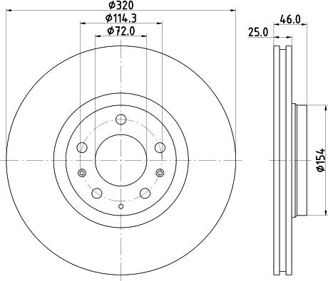 HELLA 8DD 355 114-491 - Disque de frein cwaw.fr