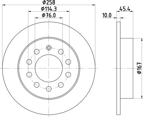 HELLA 8DD 355 114-531 - Disque de frein cwaw.fr