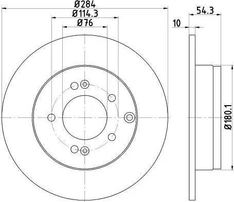 HELLA 8DD 355 114-521 - Disque de frein cwaw.fr