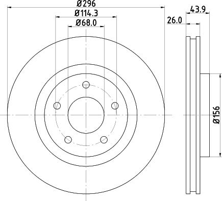 HELLA 8DD 355 114-601 - Disque de frein cwaw.fr