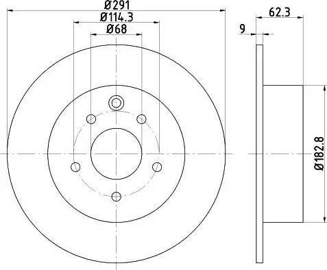 HELLA 8DD 355 119-101 - Disque de frein cwaw.fr