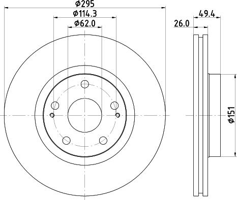 HELLA 8DD 355 114-671 - Disque de frein cwaw.fr