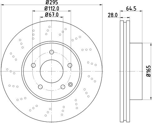 HELLA 8DD 355 123-861 - Disque de frein cwaw.fr