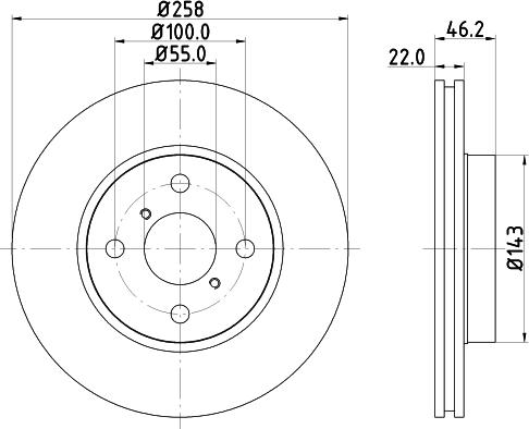 HELLA 8DD 355 114-311 - Disque de frein cwaw.fr