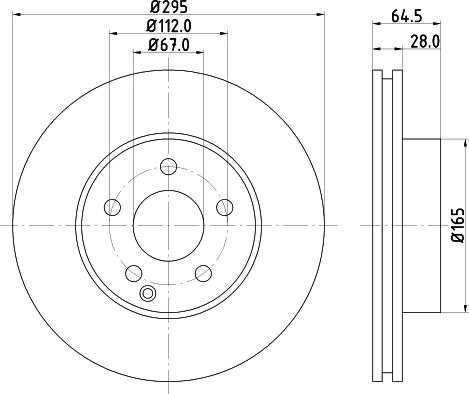 HELLA 8DD 355 123-701 - Disque de frein cwaw.fr