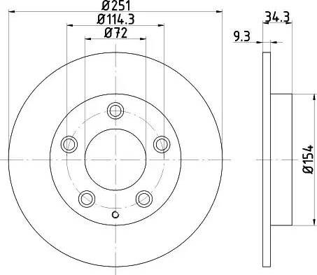 HELLA 8DD 355 114-791 - Disque de frein cwaw.fr