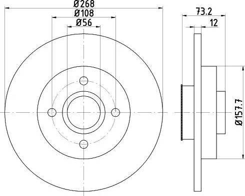 HELLA 8DD 355 114-741 - Disque de frein cwaw.fr