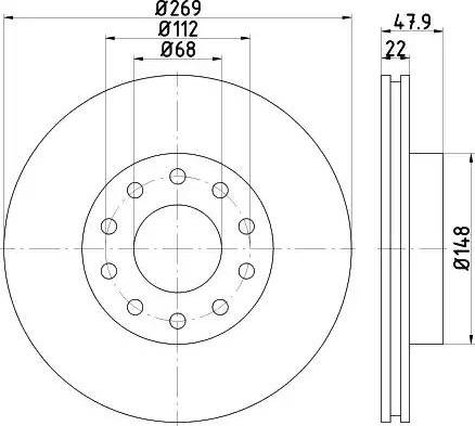 HELLA 8DD 355 115-451 - Disque de frein cwaw.fr