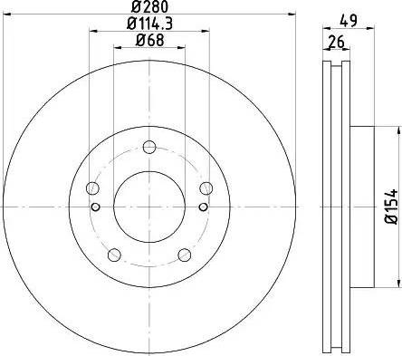 HELLA 8DD 355 115-641 - Disque de frein cwaw.fr