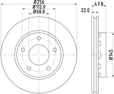 HELLA 8DD 355 115-182 - Disque de frein cwaw.fr