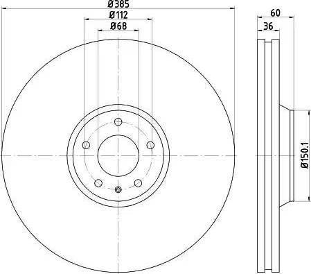 HELLA 8DD 355 115-891 - Disque de frein cwaw.fr