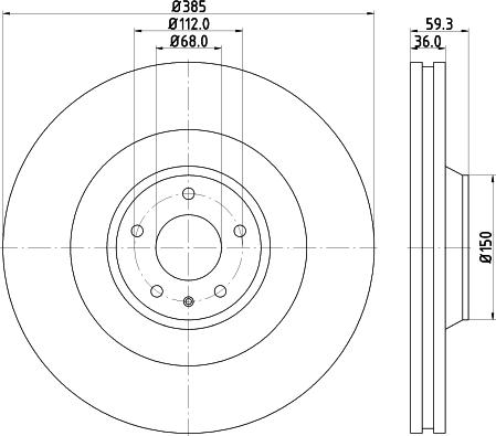 HELLA 8DD 355 115-892 - Disque de frein cwaw.fr