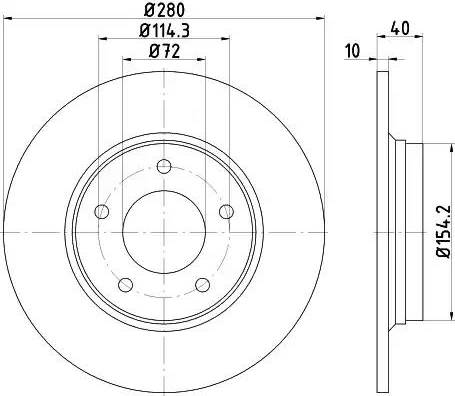 HELLA 8DD 355 115-831 - Disque de frein cwaw.fr