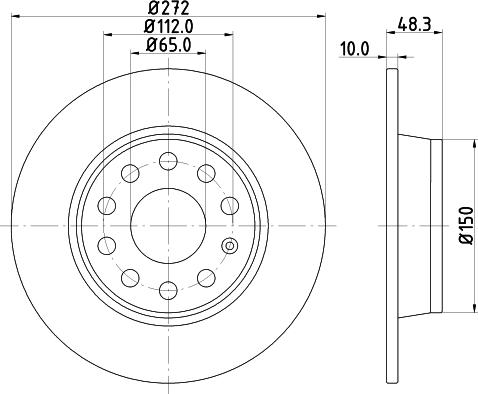 HELLA 8DD 355 124-041 - Disque de frein cwaw.fr