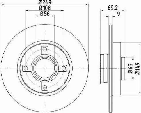 HELLA 8DD 355 116-431 - Disque de frein cwaw.fr