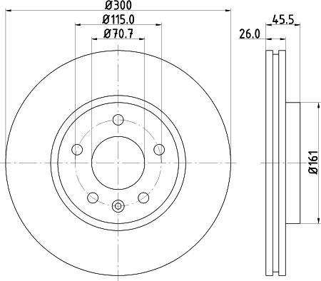 HELLA 8DD 355 116-591 - Disque de frein cwaw.fr