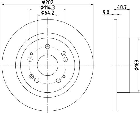 HELLA 8DD 355 116-521 - Disque de frein cwaw.fr