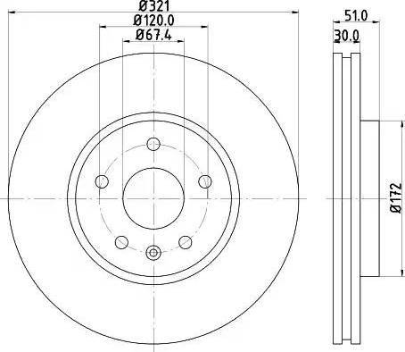 HELLA 8DD 355 121-581 - Disque de frein cwaw.fr