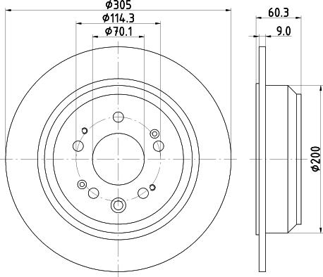 HELLA 8DD 355 116-111 - Disque de frein cwaw.fr