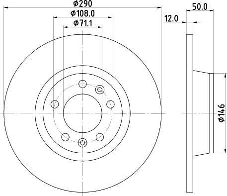 HELLA 8DD 355 116-171 - Disque de frein cwaw.fr