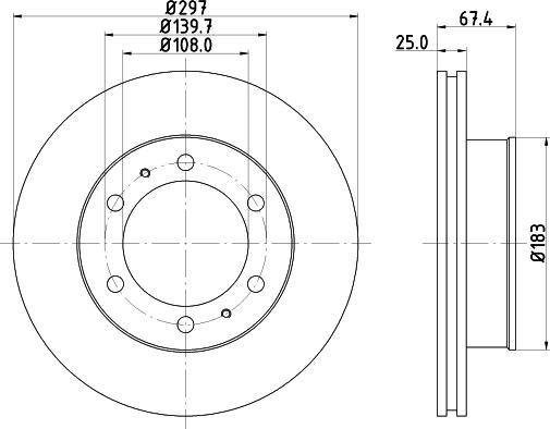 HELLA 8DD 355 134-011 - Disque de frein cwaw.fr