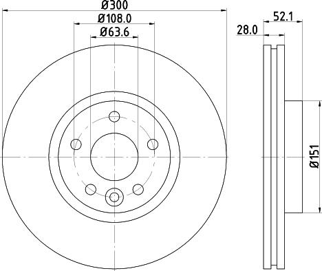 HELLA 8DD 355 116-221 - Disque de frein cwaw.fr