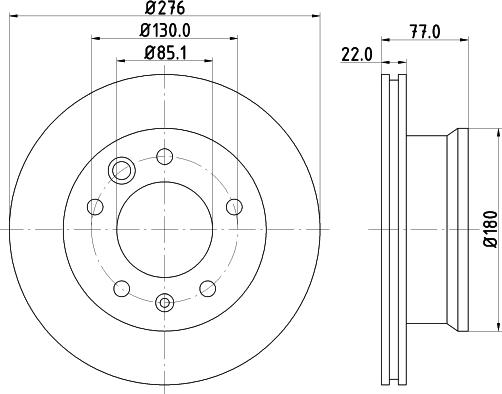 HELLA 8DD 355 110-991 - Disque de frein cwaw.fr