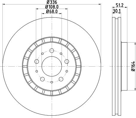 HELLA 8DD 355 110-592 - Disque de frein cwaw.fr