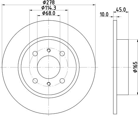 HELLA 8DD 355 110-661 - Disque de frein cwaw.fr