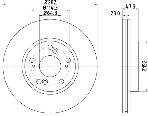 HELLA 8DD 355 110-631 - Disque de frein cwaw.fr