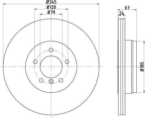 HELLA 8DD 355 122-051 - Disque de frein cwaw.fr