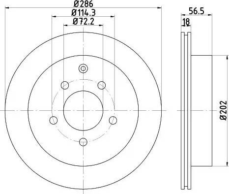 HELLA 8DD 355 110-851 - Disque de frein cwaw.fr