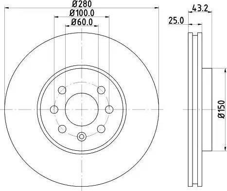 HELLA 8DD 355 110-741 - Disque de frein cwaw.fr