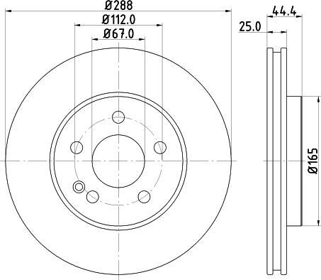 HELLA 8DD 355 111-082 - Disque de frein cwaw.fr