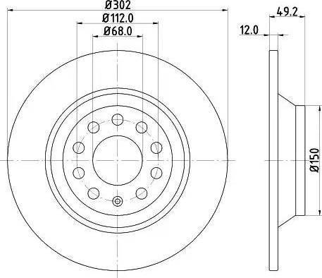 HELLA 8DD 355 122-141 - Disque de frein cwaw.fr