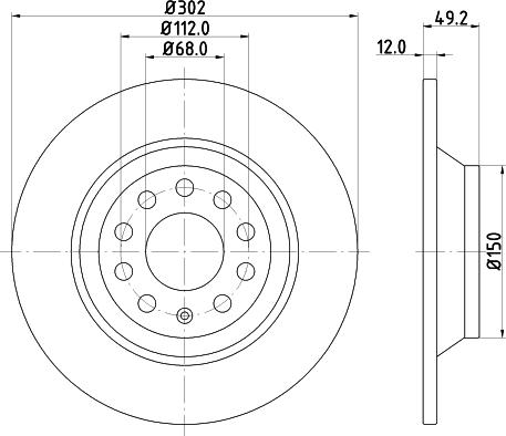 HELLA 8DD 355 111-182 - Disque de frein cwaw.fr