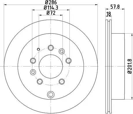 HELLA 8DD 355 118-551 - Disque de frein cwaw.fr