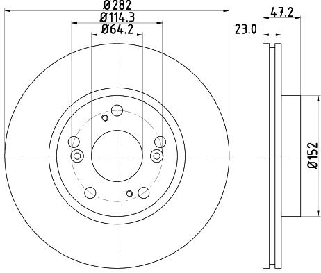 HELLA 8DD 355 118-131 - Disque de frein cwaw.fr