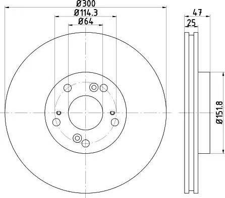 HELLA 8DD 355 112-151 - Disque de frein cwaw.fr