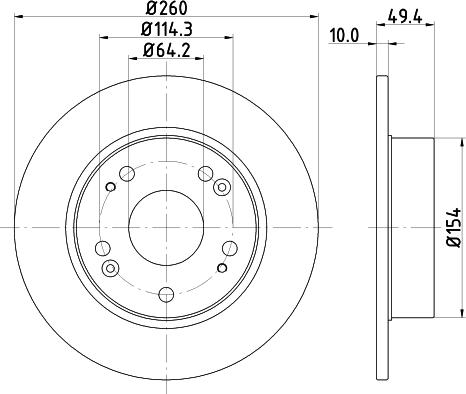 HELLA 8DD 355 118-731 - Disque de frein cwaw.fr