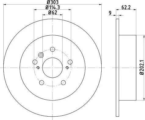 HELLA 8DD 355 112-401 - Disque de frein cwaw.fr