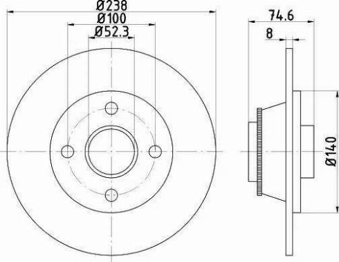 HELLA 8DD 355 113-431 - Disque de frein cwaw.fr