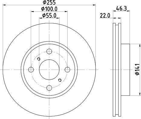 HELLA 8DD 355 113-581 - Disque de frein cwaw.fr