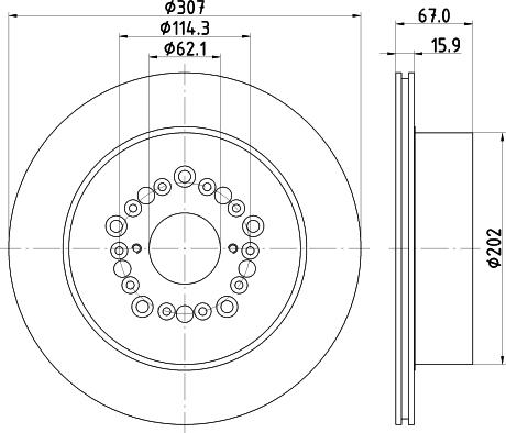 HELLA 8DD 355 113-151 - Disque de frein cwaw.fr