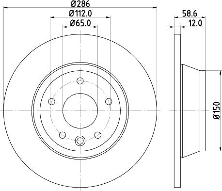 HELLA 8DD 355 113-841 - Disque de frein cwaw.fr