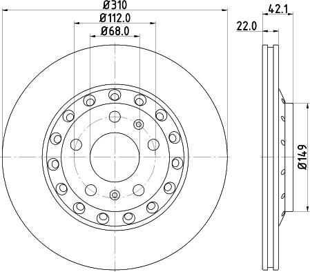 HELLA 8DD 355 113-341 - Disque de frein cwaw.fr