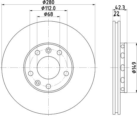 HELLA 8DD 355 113-321 - Disque de frein cwaw.fr