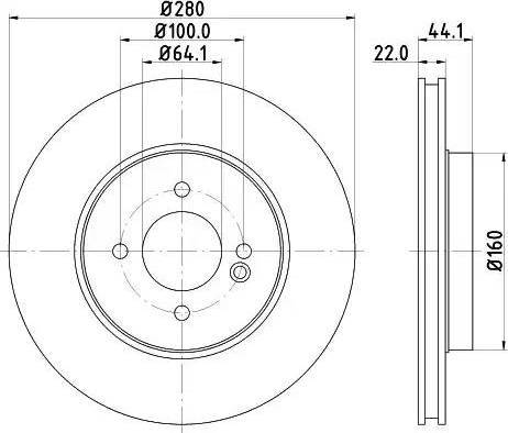 HELLA 8DD 355 121-821 - Disque de frein cwaw.fr